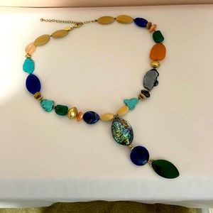 Chico’s Long Varied Stone-like Necklace